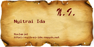 Nyitrai Ida névjegykártya
